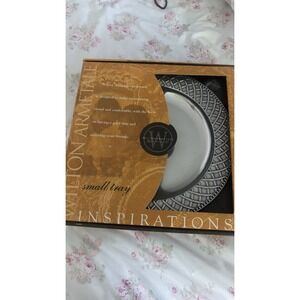 Wilton Armetale Pearl Weave Charger Plate  13" Silver Armetale Metal NWT Box